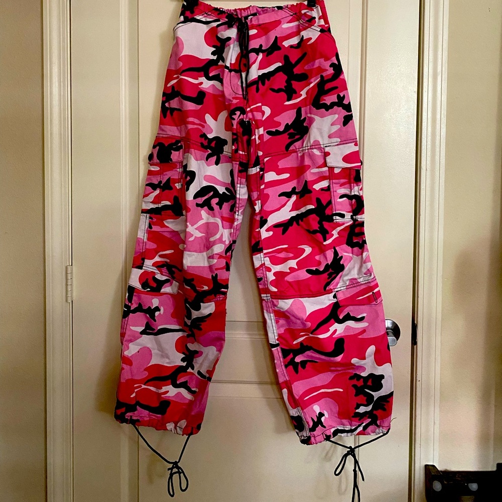 Rothco Womens Paratrooper Pink Colored Camo Fatigues